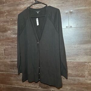Talbots size medium black cardigan great staple piece for your wardrobe